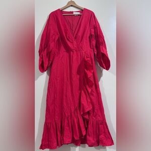 Sachin + Babi Vibrant Pink Long Sleeve Dress